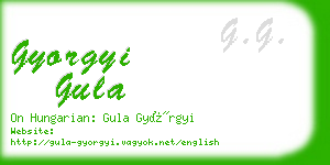 gyorgyi gula business card